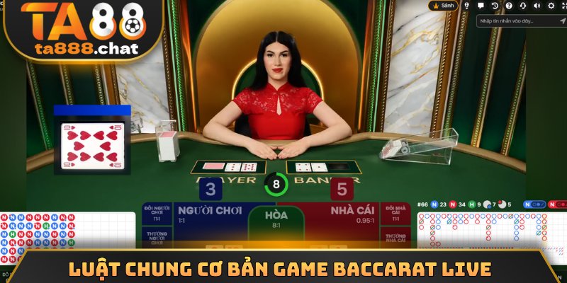 Luật chung cơ bản game Baccarat live 