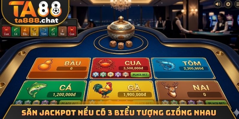 Săn Jackpot nếu xuất hiện 3 biểu tượng giống nhau