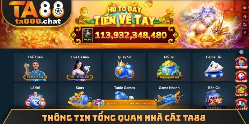 Thông tin tổng quan nhà cái TA88